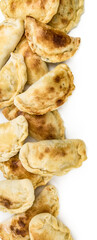 Portion of Empanadas isolated on white background (selective focus)