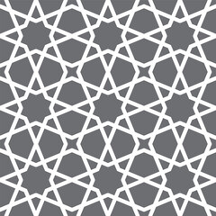 Fototapeta premium Girih seamless pattern.Seamless geometric pattern. Vector decorative ornamental pattern. Morocco Traditional Islamic Design. Mosque decoration element. Abstract background.