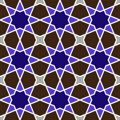 Girih seamless pattern.Seamless geometric pattern. Vector decorative ornamental pattern. Morocco Traditional Islamic Design. Mosque decoration element. Abstract background.