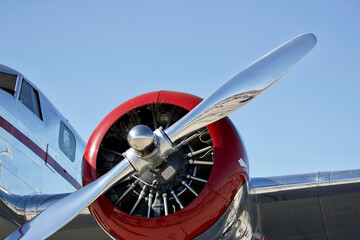 Chrome Propeller and Engine