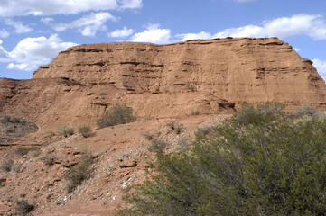 San Luis province of Argentina, Sierra de las Quijadas National Park with remains of dinosaurs,...