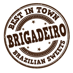 Fototapeta premium Brigadeiro grunge rubber stamp