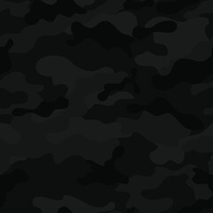 
Black camouflage pattern, vector disguise background, texture for textile.