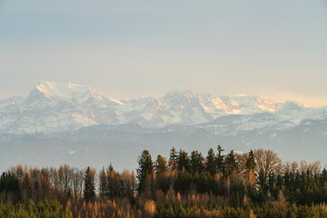 sunrise in the mountains