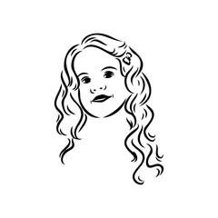 Schoolchildren go to school hand in hand. Sketch.