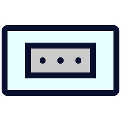 Obraz premium Italian Electrical Outlet Color Icon