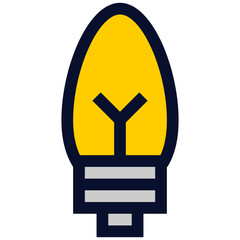 Fototapeta premium Small Electric Bulb Color Icon