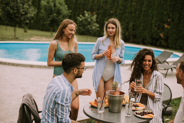 Young people have Summer Celebration of Food, Drink, and Friendship