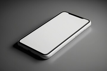 Mobile phone mockup. Blank smartphone screen template. Device UI/UX mockup template. Cell phone illustration.