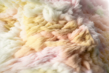 Cozy Whirl: A Warm and Inviting Texture of Colorful Wool Fibers