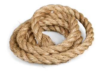 Twisted thick rope, linen rope