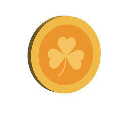 st patrick's day shamrock coin icon