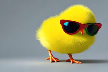 Crazy chick cool with black sunglasses.  AI Generative 