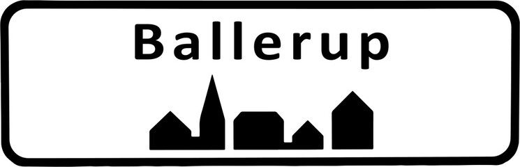 City sign of Ballerup - Ballerup Byskilt