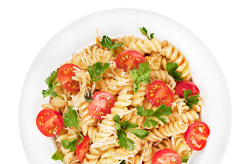Pasta with fresh tomatoes and basil