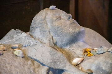 Grace Darling memorial in St Aidan's Church, Bamburgh, UK. Made in 1844