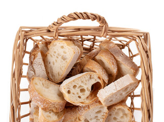 Cut bread in a basket. Isolated on transparent background. Precision cut and flawless finish make it easy to incorporate the image into your projects