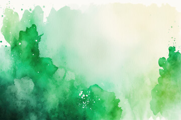 Green abstract watercolor texture background. Generative AI