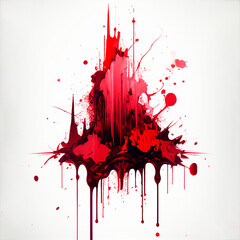 red stains background, ink, ai generation