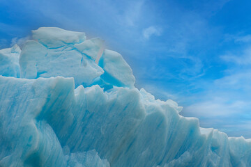 Iceberg landscape in icy Patagonian waters
