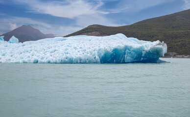 Iceberg landscape in icy Patagonian waters