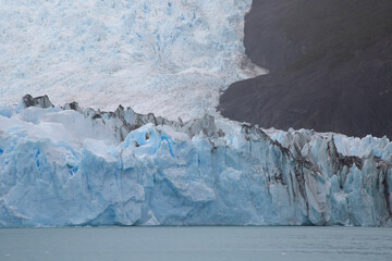 Glacier in Patagonia close up. Ice texture