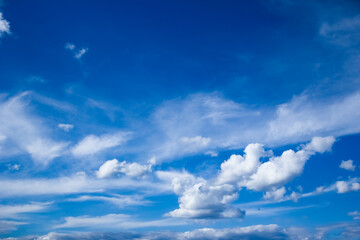 Naklejka na ściany i meble A beautiful sky clouds in nature in an atmosphere of clean air