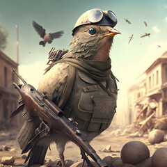 Bird in war