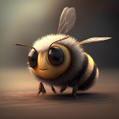 Portrait of a Cute Bee