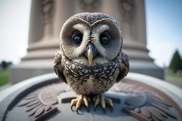 Outdoor Owl Portrait Generative AI, Generative AI