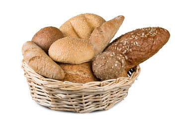 Assorted Breads in a Basket