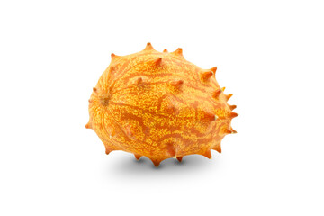 Fototapeta premium Kiwano fruit isolated on white background with clipping path.