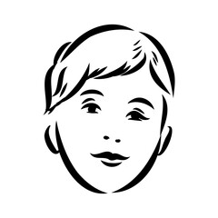 Schoolchildren go to school hand in hand. Sketch.