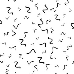 Seamless pattern with sketch squiggle