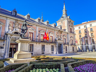 View of The Plaza de la Villa square, Madrid, Spain