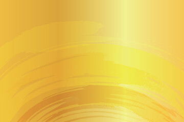 Watercolor gold background with hand-drawn smooth lines in it, vector illustration