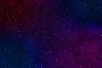 Starry night image with the purple galaxy in cosmic space.