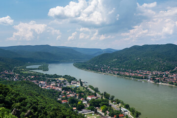 Fototapeta premium View of Danube Bend from Visegrad Citadel