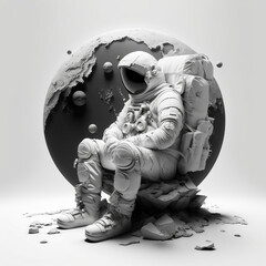 Depressed astronaut photo 