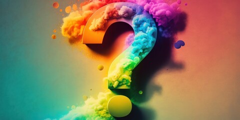 Question mark symbol, generative ai