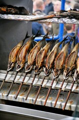 Food and rides at the Oktoberfest in Munich, Germany