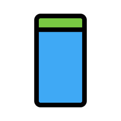 Mobile icon line isolated on white background. Black flat thin icon on modern outline style. Linear symbol and editable stroke. Simple and pixel perfect stroke vector illustration