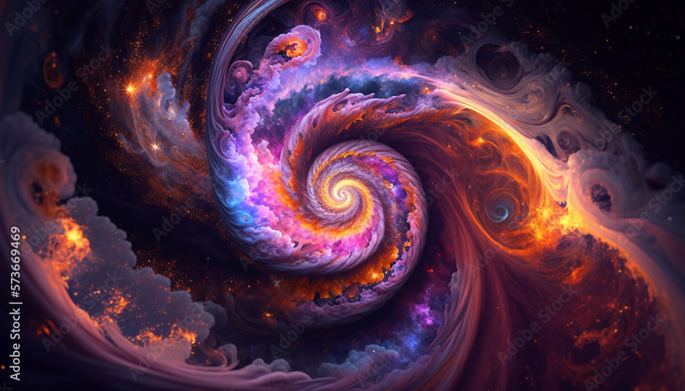 Canvas Prints a colorful abstract spiral background