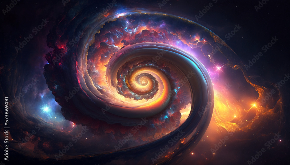 Canvas Prints a colorful abstract spiral background
