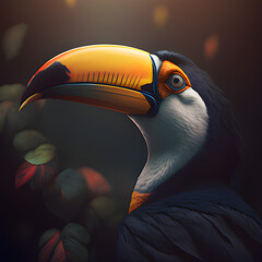 Portrait of Toucan colorful