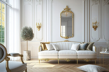 luxury apartment suite lounge living room, generative ai