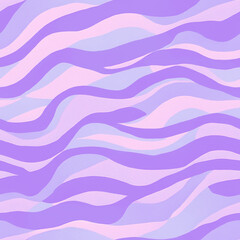 Abstract snake animal design seamless pattern. Striped colorful summer purple background. Trendy design, hand drawn style, wavy lines. Modern dynamic print for fashion textile fabric, cloth, decor