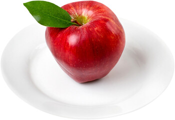 Apple on a plate