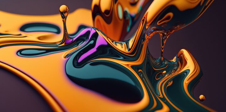 Fluid Abstraction in Bold Colors, generative ai