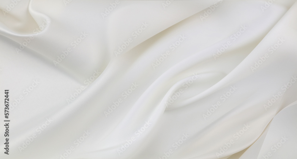 Wall mural white silk fabric